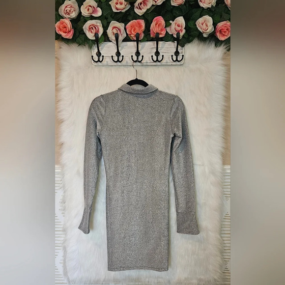 H&M Divided Silver Ruched Button-Up Shirt Dress (NWOT) - Picture 3 of 6